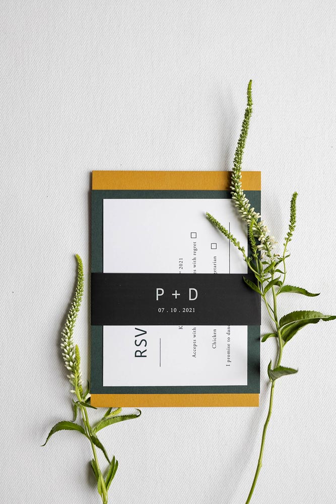 Swiftly Scripted - Wedding Invitation and Stationery Designer in Southern Ontario - Brittany Groux - Captured by Kirsten - Semi-Custom Invitation RSVP with Belly Band Natural Colours